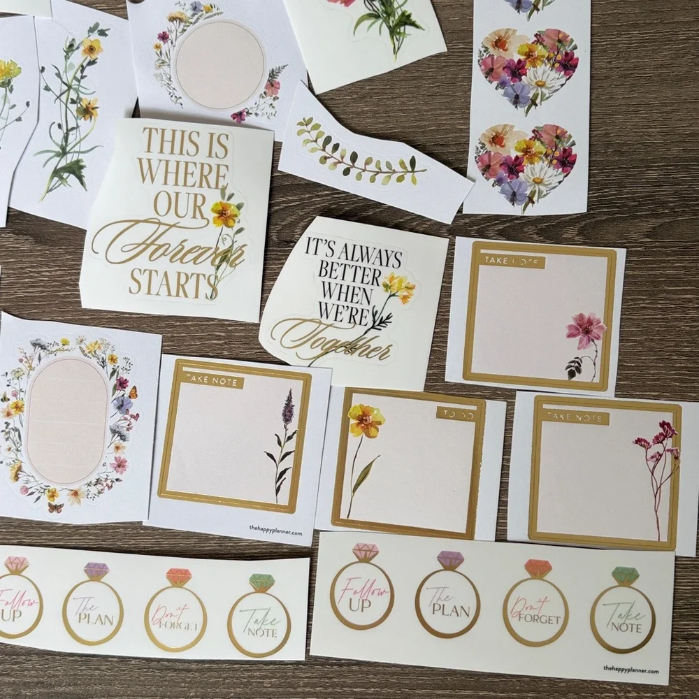 ❤️$4 Wedding Florals Not So Mystery Happy Planner Sticker Set